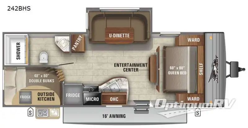 2021 Jayco Jay Flight SLX 8 242BHS RV Floorplan Photo