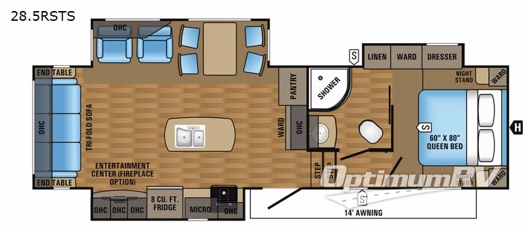 2017 Jayco Eagle HT 28.5RSTS Floorplan Photo