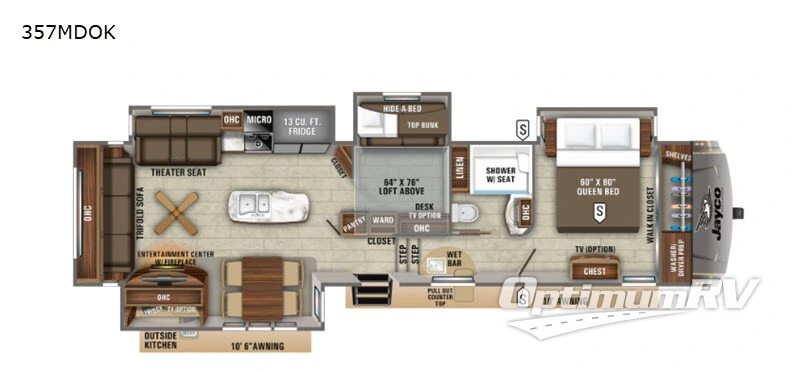 2020 Jayco Eagle 357MDOK Floorplan Photo