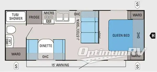 2013 Jayco Jay Flight 22FB Floorplan Photo