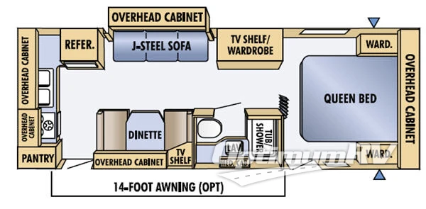 2005 Jayco Jay Feather LGT 25 Z Floorplan Photo