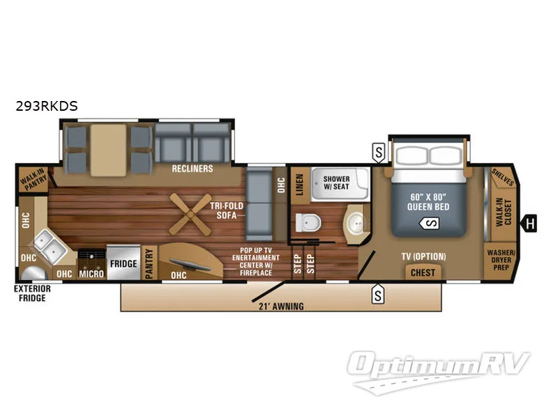 2018 Jayco Eagle 293RKDS Floorplan Photo