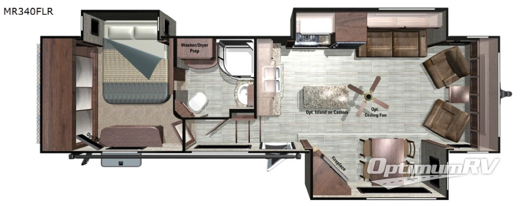 2017 Highland Ridge Mesa Ridge MR340FLR RV Floorplan Photo