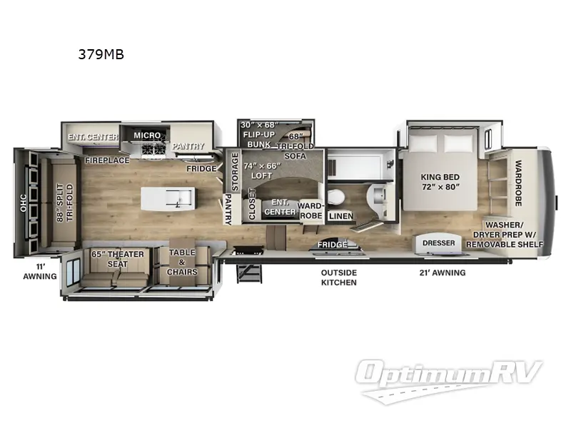 2024 Palomino Columbus 379MB Floorplan Photo