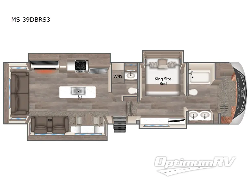 2024 DRV Luxury Suites Mobile Suites MS 39DBRS3 Floorplan Photo