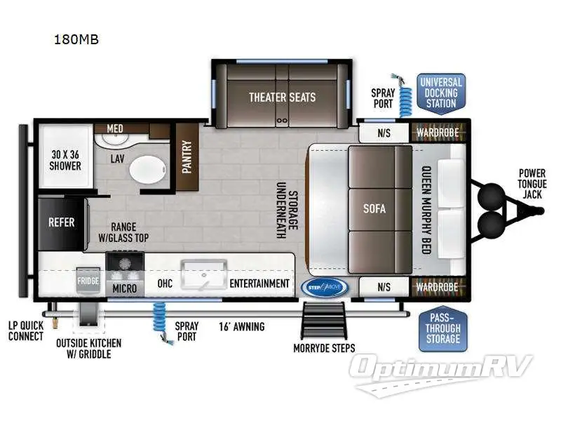 2024 East To West Della Terra 180MB RV Floorplan Photo