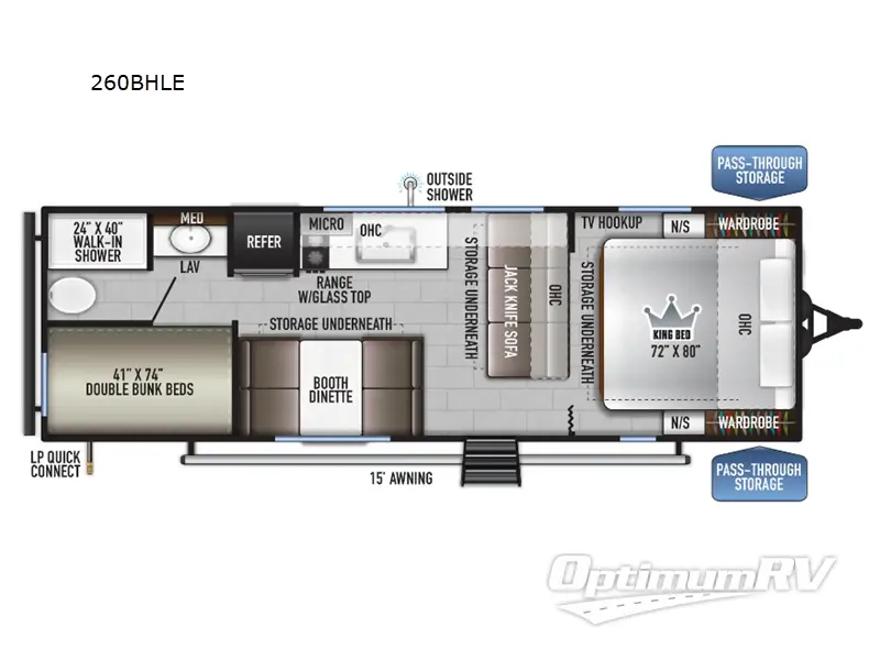 2024 East To West Della Terra LE 260BHLE RV Floorplan Photo