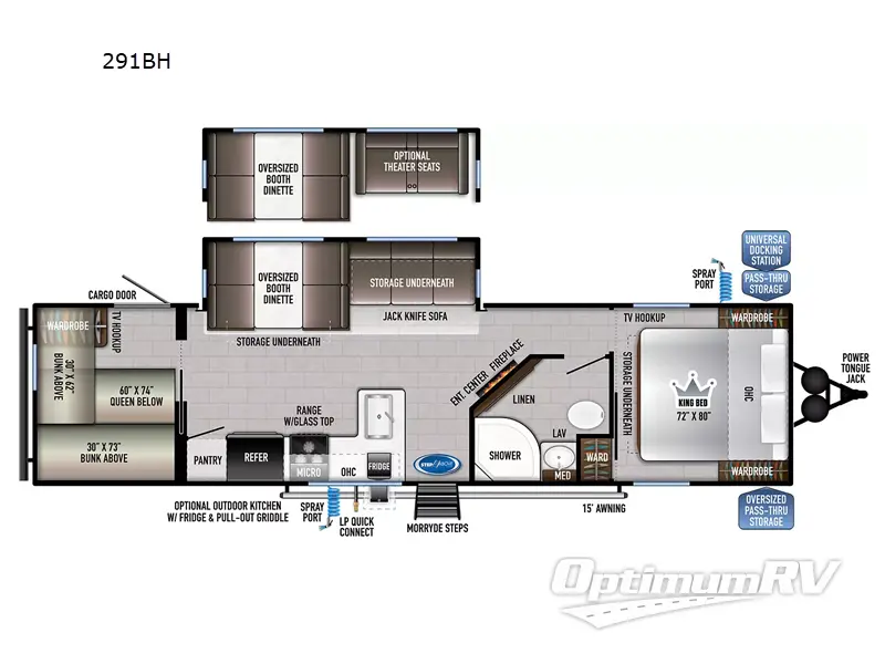 2024 East To West Della Terra 291BH Floorplan Photo