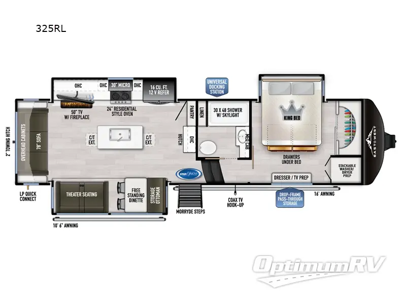 2024 East To West Ahara 325RL Floorplan Photo