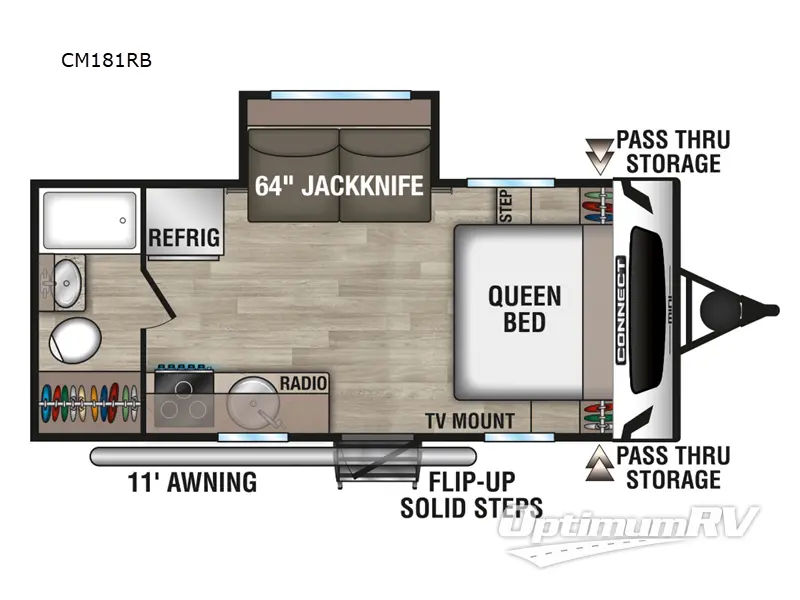 2024 KZ Connect Mini CM181RB Floorplan Photo