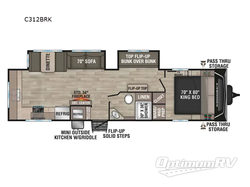 2024 KZ Connect C312BRK Floorplan Photo