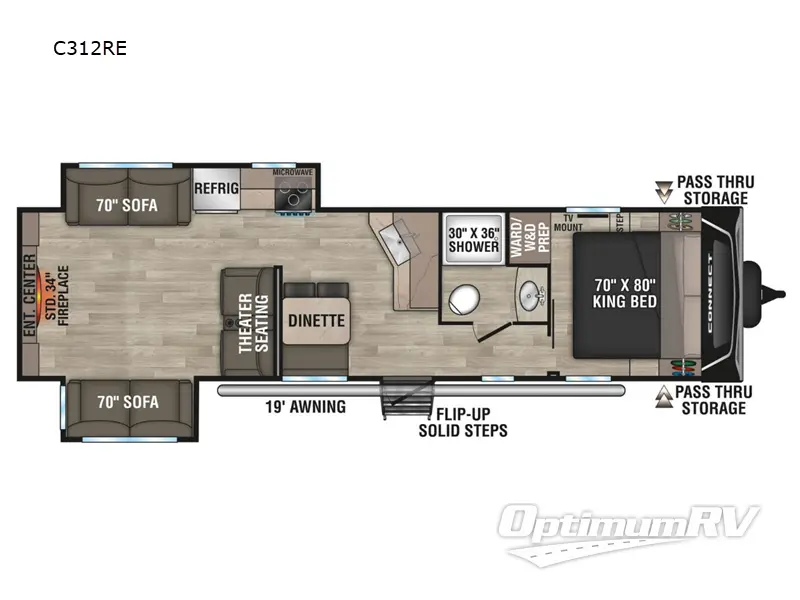 2024 KZ Connect C312RE Floorplan Photo