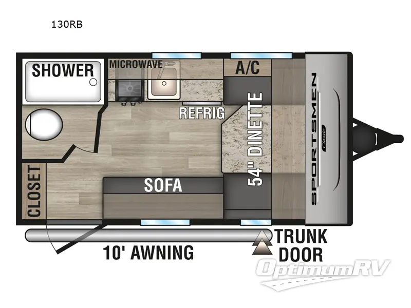 2024 KZ SPORTSMEN CLASSIC 130RB Floorplan Photo