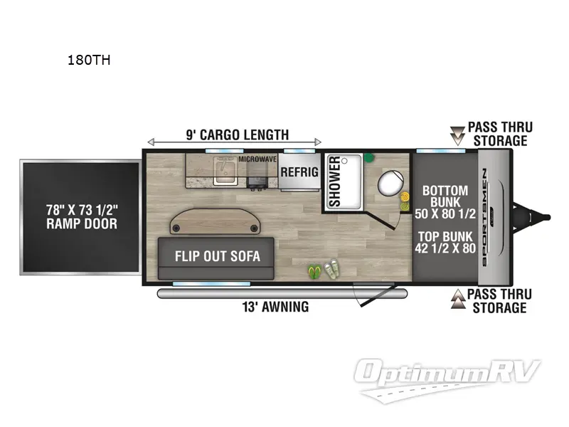 2024 KZ SPORTSMEN CLASSIC 180TH Floorplan Photo