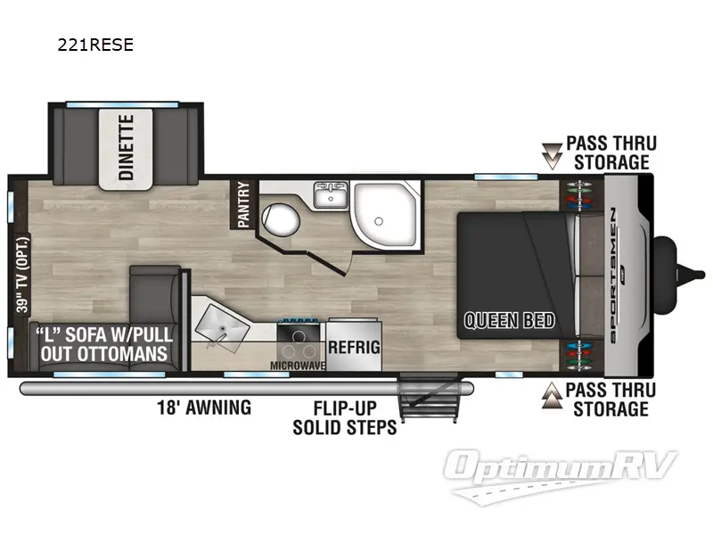 2024 KZ Sportsmen SE 221RESE Floorplan Photo