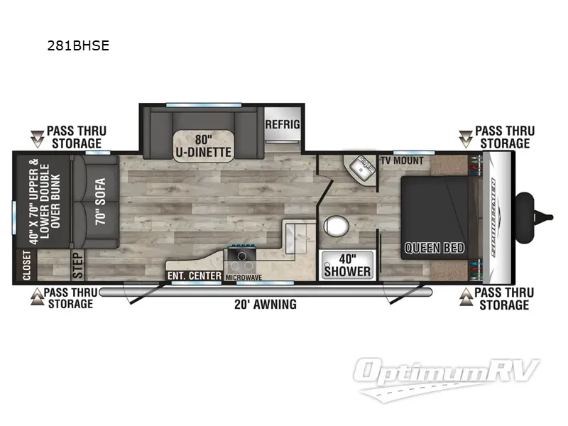 2024 KZ Sportsmen SE 281BHSE Floorplan Photo