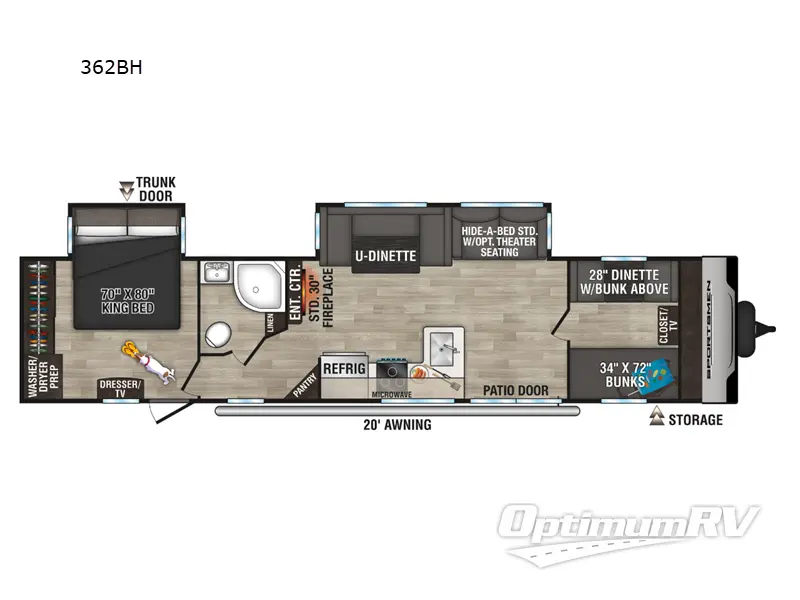 2024 KZ Sportsmen 362BH Floorplan Photo