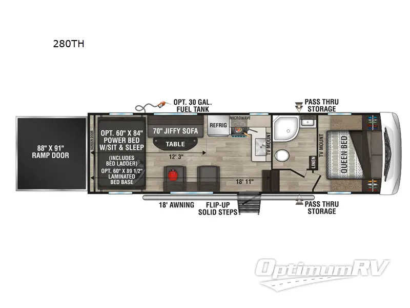 2024 KZ Sportster 280TH Floorplan Photo