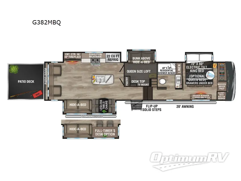 2024 KZ Durango Gold G382MBQ RV Floorplan Photo