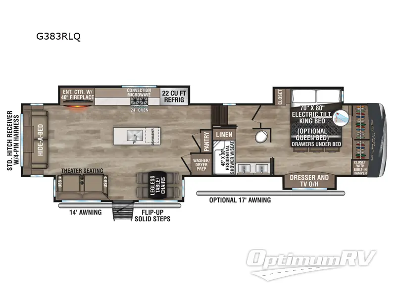 2024 KZ Durango Gold G383RLQ Floorplan Photo