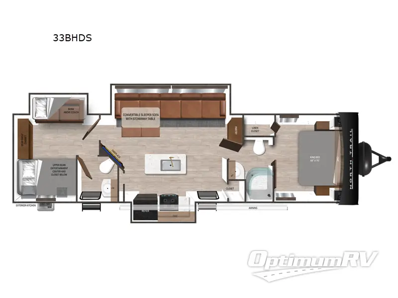 2024 Heartland North Trail 33BHDS Floorplan Photo