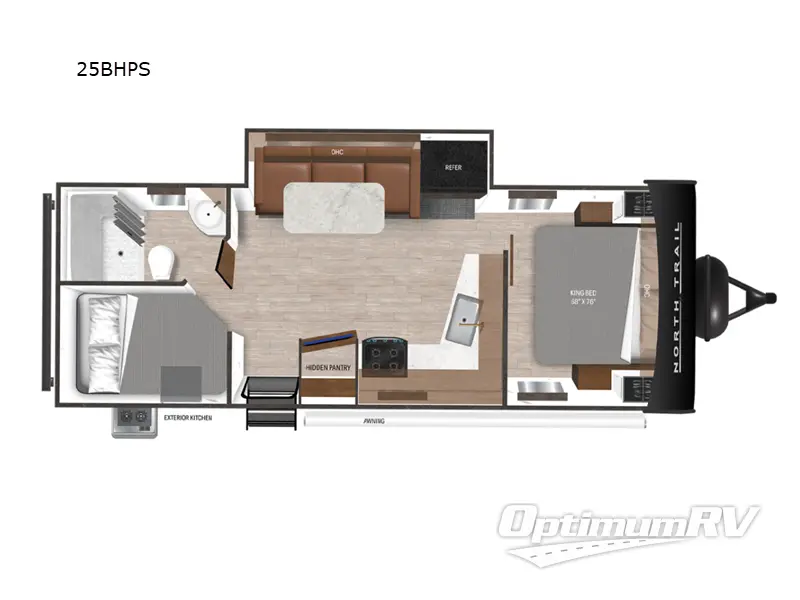 2024 Heartland North Trail 25BHPS RV Floorplan Photo
