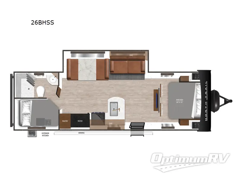 2024 Heartland North Trail 26BHSS RV Floorplan Photo
