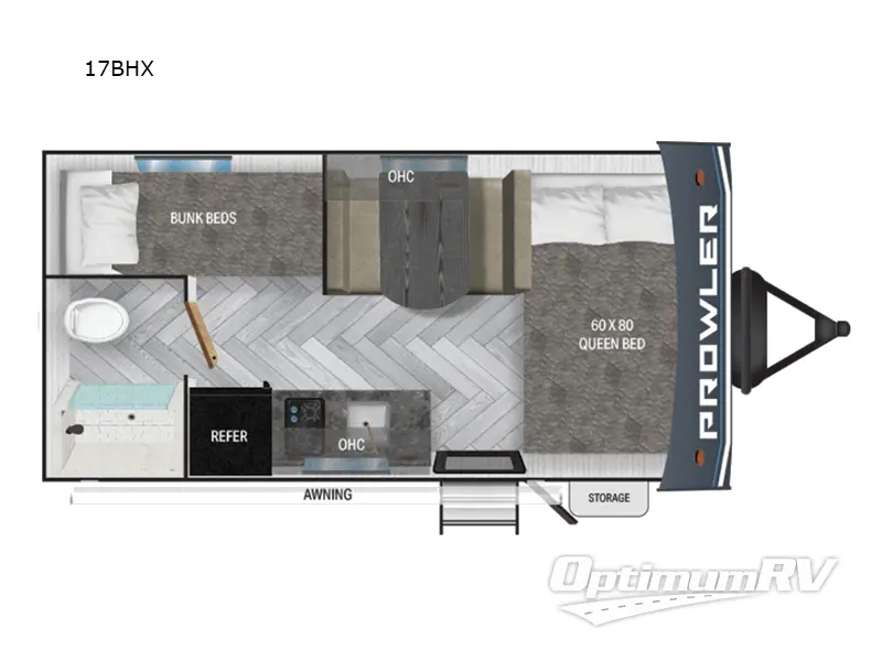 2024 Heartland Prowler Lynx 17BHX Floorplan Photo