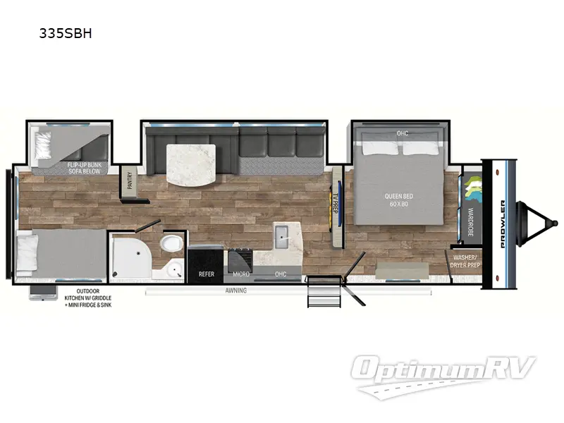 2024 Heartland Prowler 335SBH Floorplan Photo