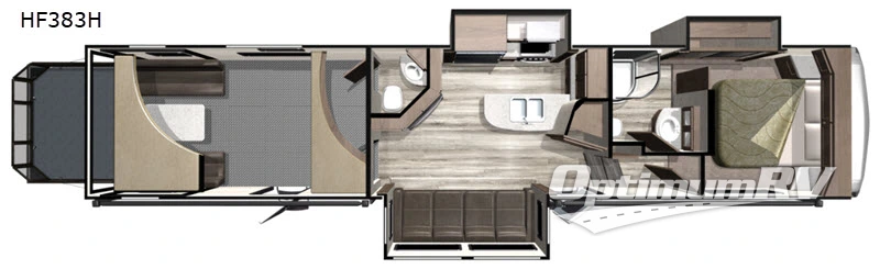 2019 Highland Ridge Highlander HF383H Floorplan Photo