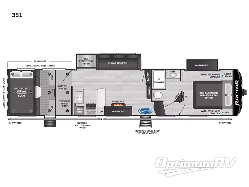 2022 Keystone Raptor 351 Floorplan Photo