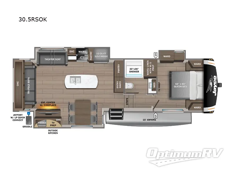 2023 Jayco Eagle HT 30.5RSOK Floorplan Photo