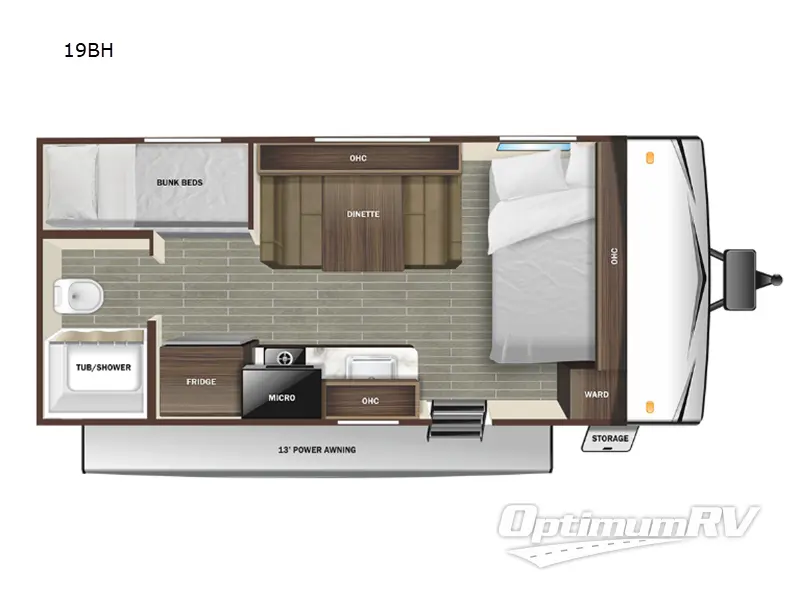 2023 Starcraft Autumn Ridge 19BH RV Floorplan Photo