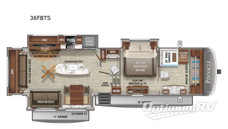 2021 Jayco Pinnacle 36FBTS Floorplan Photo