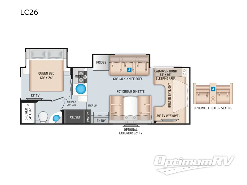 2022 Thor Quantum LC LC26 Floorplan Photo