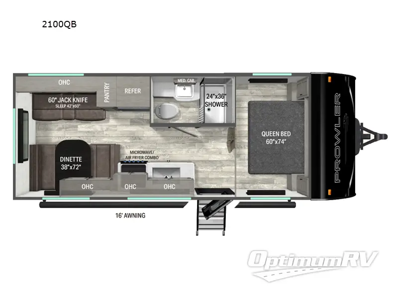 2027 Heartland Prowler 2100QB Floorplan Photo