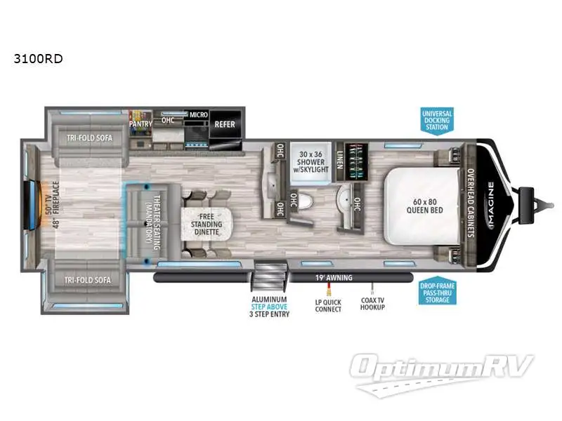 2022 Grand Design Imagine 3100RD Floorplan Photo