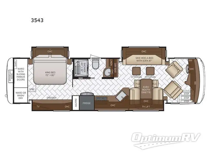 2021 Newmar New Aire 3543 Floorplan Photo