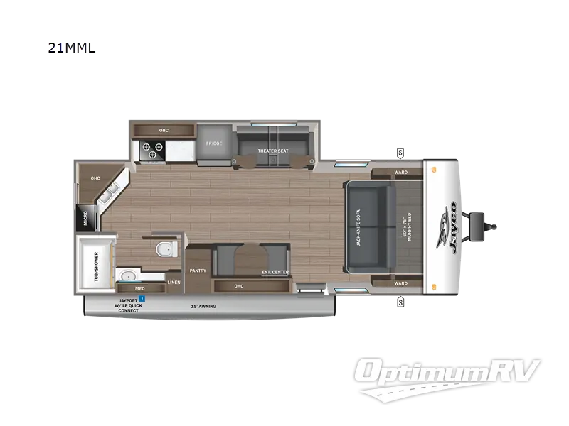 2023 Jayco Jay Feather 21MML Floorplan Photo