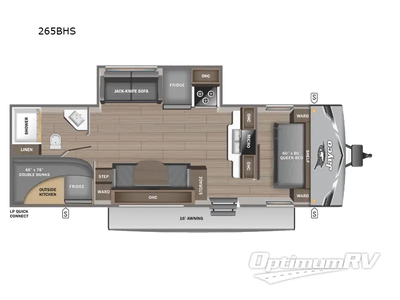2025 Jayco Jay Flight SLX 265BHS Floorplan Photo