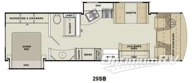 2014 Coachmen Pursuit 29 SB Floorplan Photo