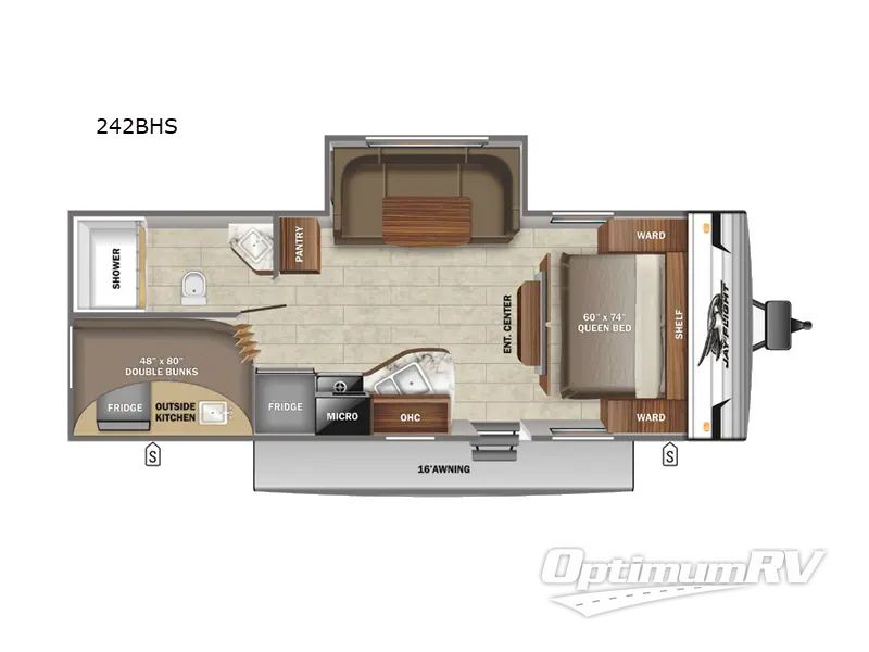 2022 Jayco Jay Flight SLX 8 242BHS Floorplan Photo