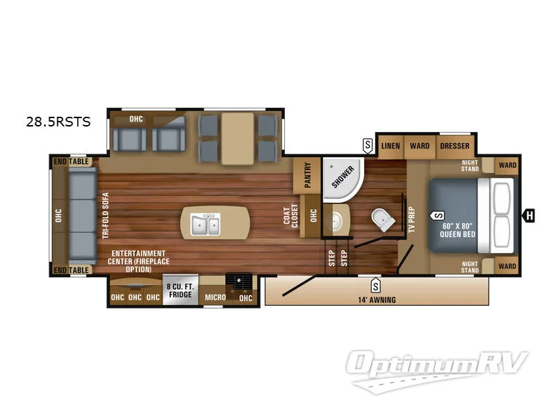 2018 Jayco Eagle HT 28.5RSTS Floorplan Photo