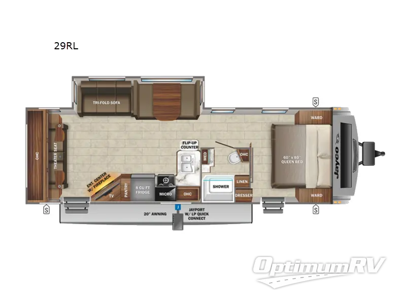 2023 Jayco White Hawk 29RL Floorplan Photo
