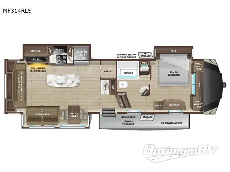 2022 Highland Ridge Mesa Ridge MF314RLS Floorplan Photo