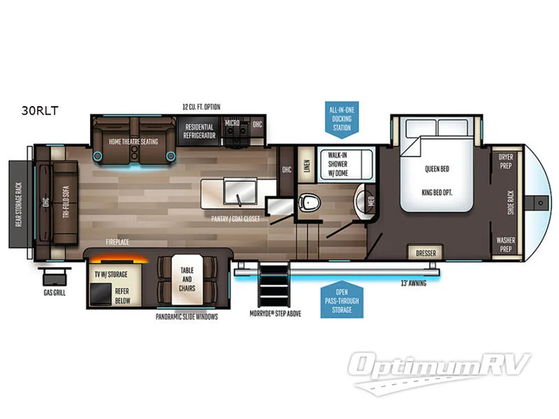 2019 Forest River Sabre 30RLT RV Floorplan Photo