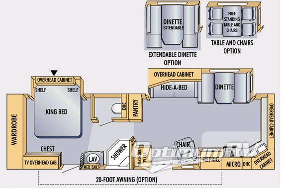 2008 Jayco Eagle 322FKS Floorplan Photo