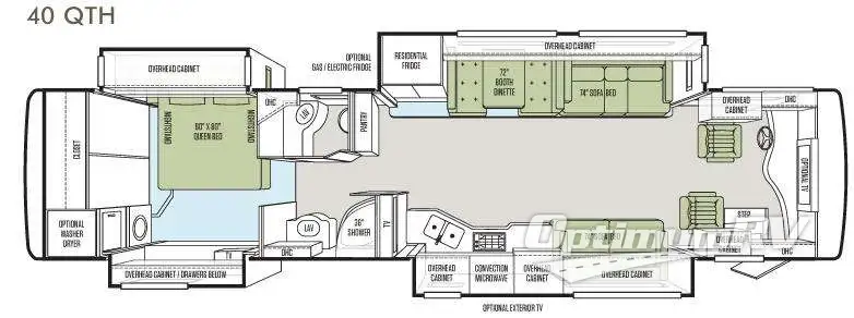 2014 Tiffin Phaeton 40QTH RV Floorplan Photo