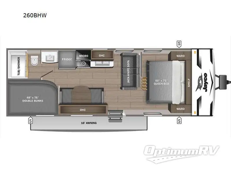 2024 Jayco Jay Flight SLX 260BHW RV Floorplan Photo