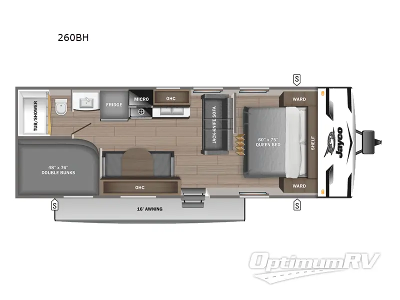 2024 Jayco Jay Flight SLX 260BH RV Floorplan Photo